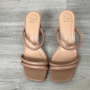 A New Day Women's Brown Heeled Sandals